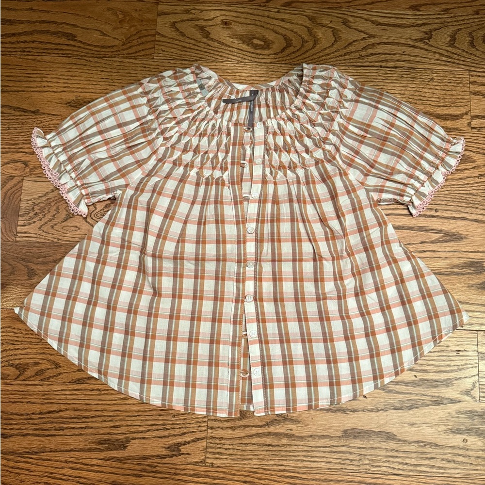 Anthropologie Plaid Button Down Shirt